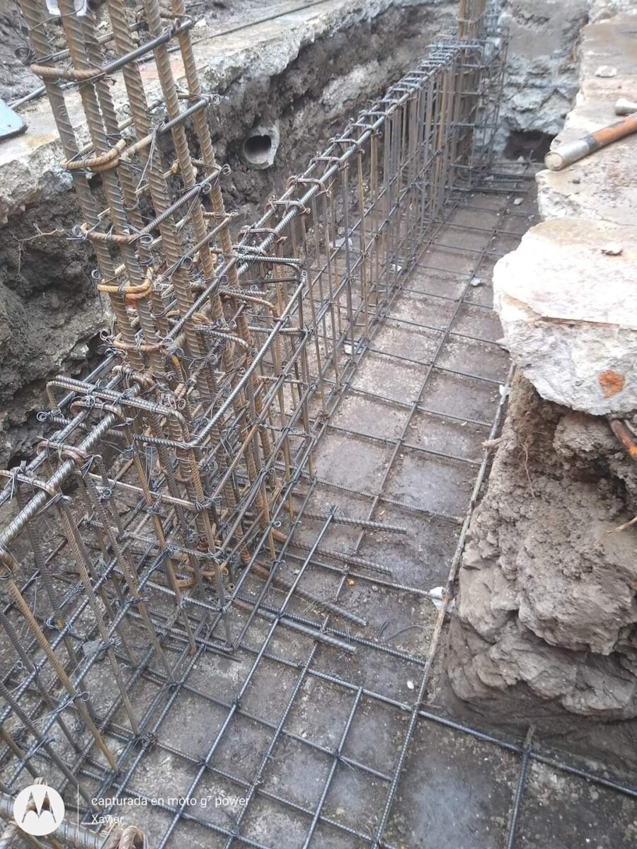Construction avec semelle filante
