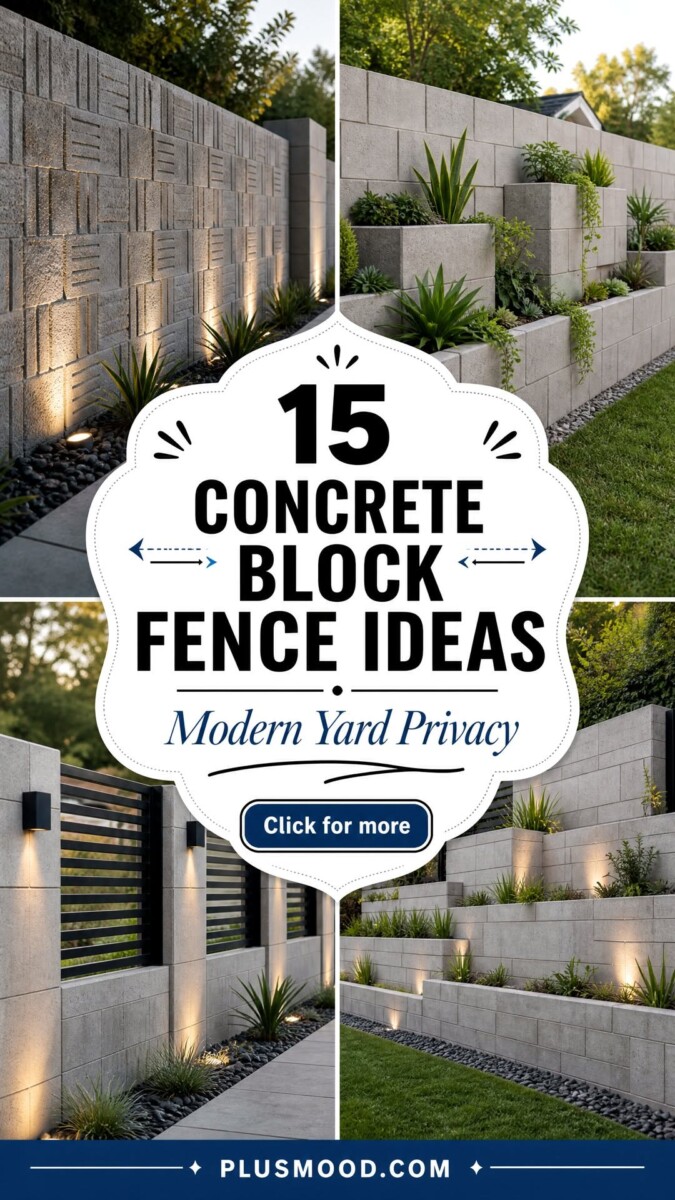 Design unique de clôture béton