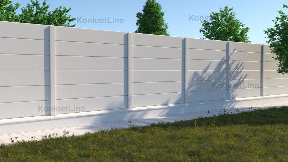 Esthétique clôture béton jardin