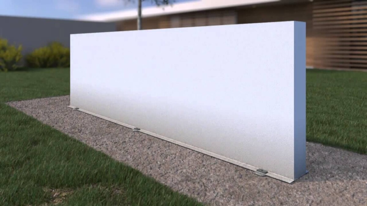 Dimensions clôture béton 2m