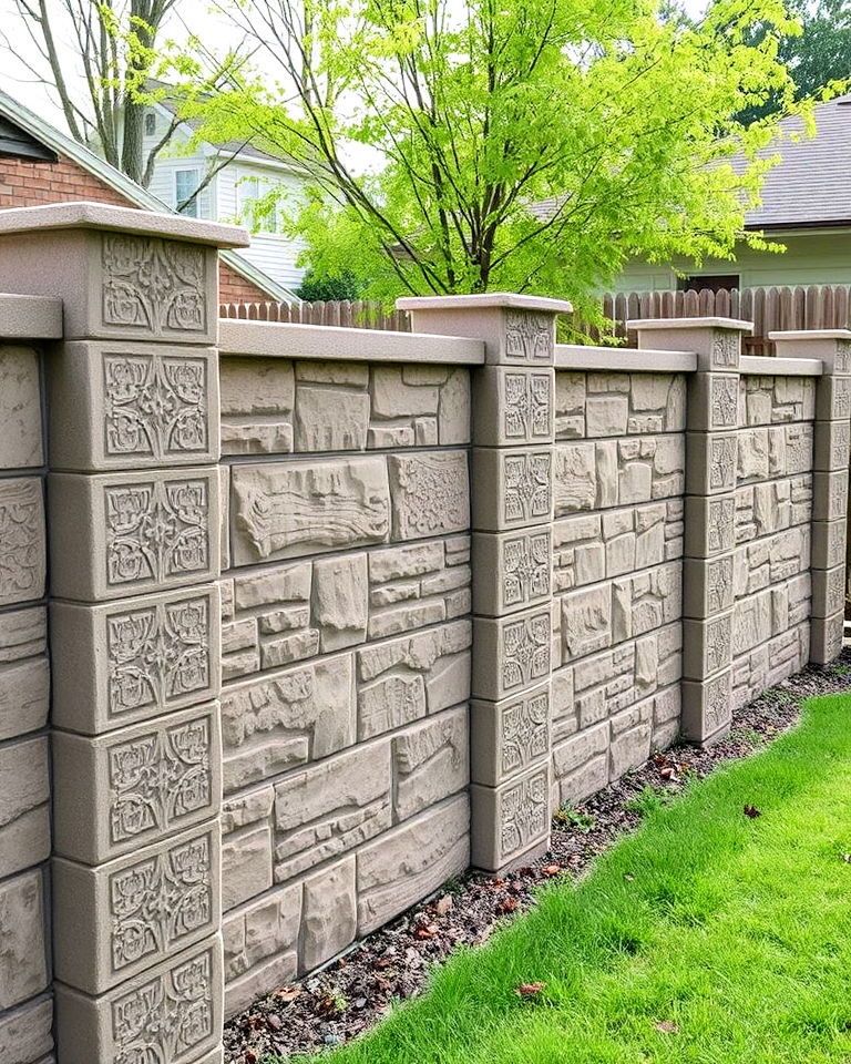Design moderne clôture béton