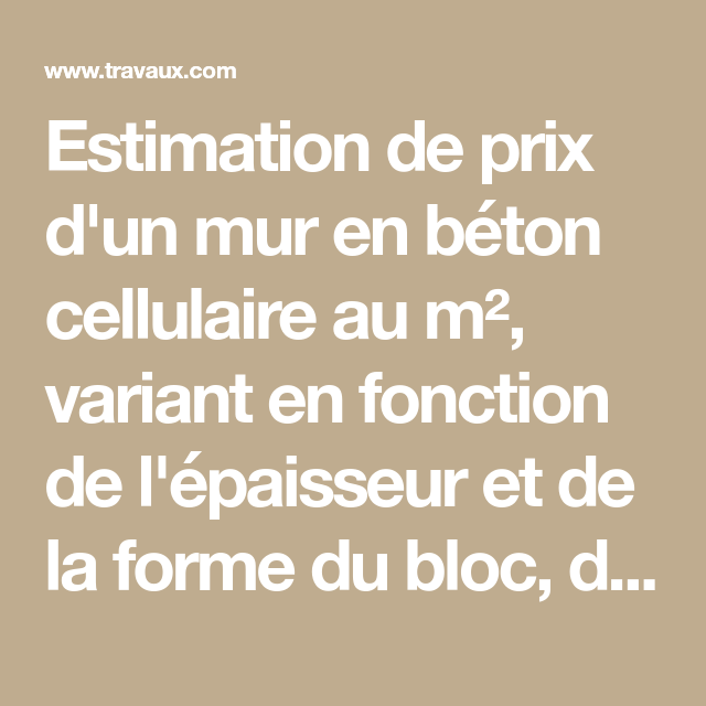 Économies sur béton cellulaire