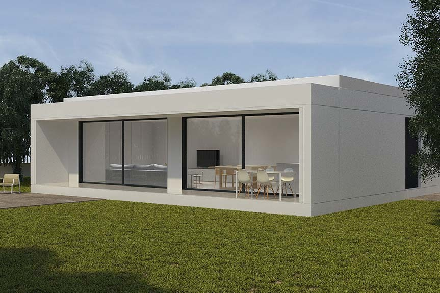 Maison préfabriquée en béton