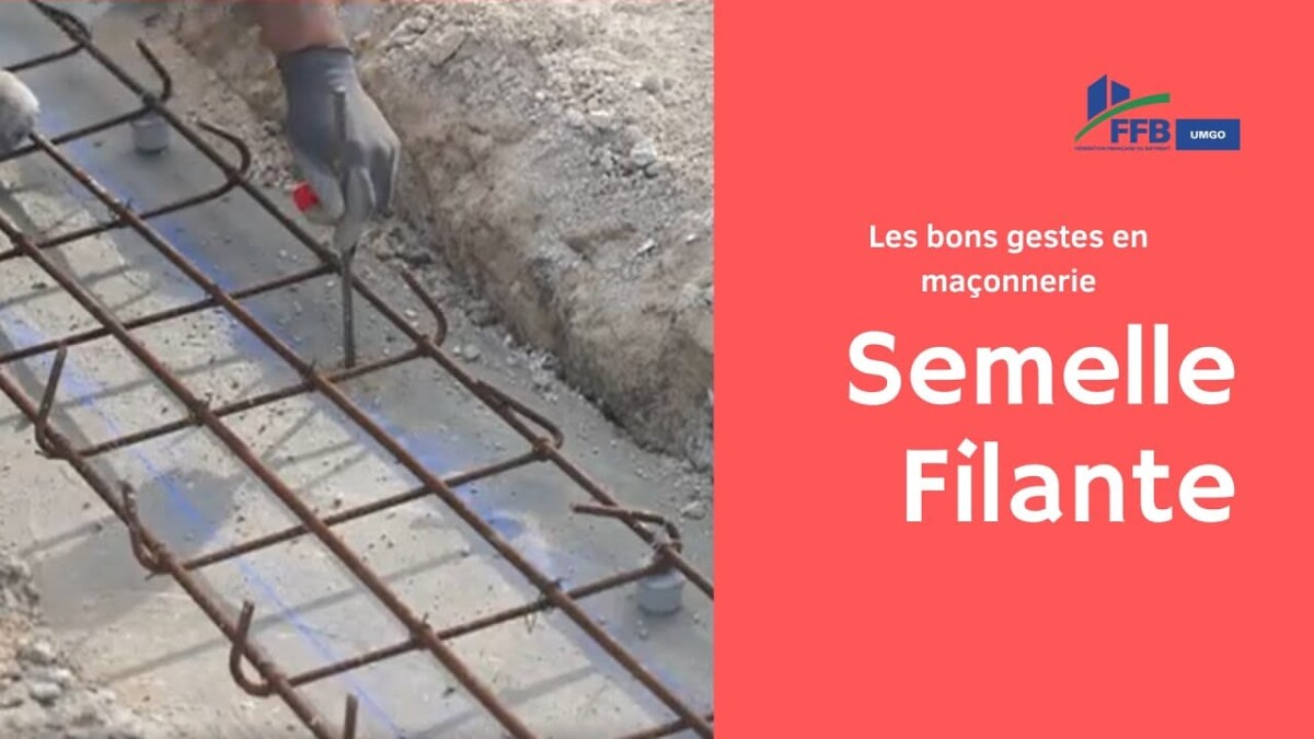 Construction semelle filante armature